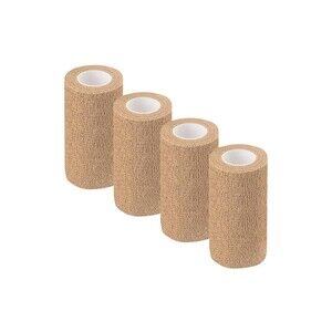 Self Adhesive Bandage Wrap - 5 Yards, 4" Stretchy Vet Wrap for Dogs (Brown)